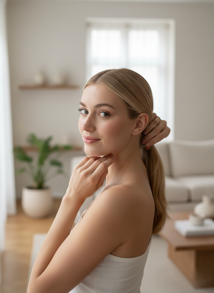 HÉLUNE Silk Scrunchie | Sky Breeze