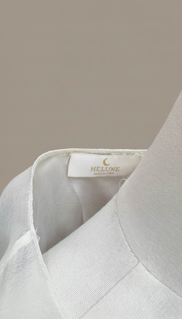 HÉLUNE Moonveil Lace Silk Maxi Nightgown | Ivory