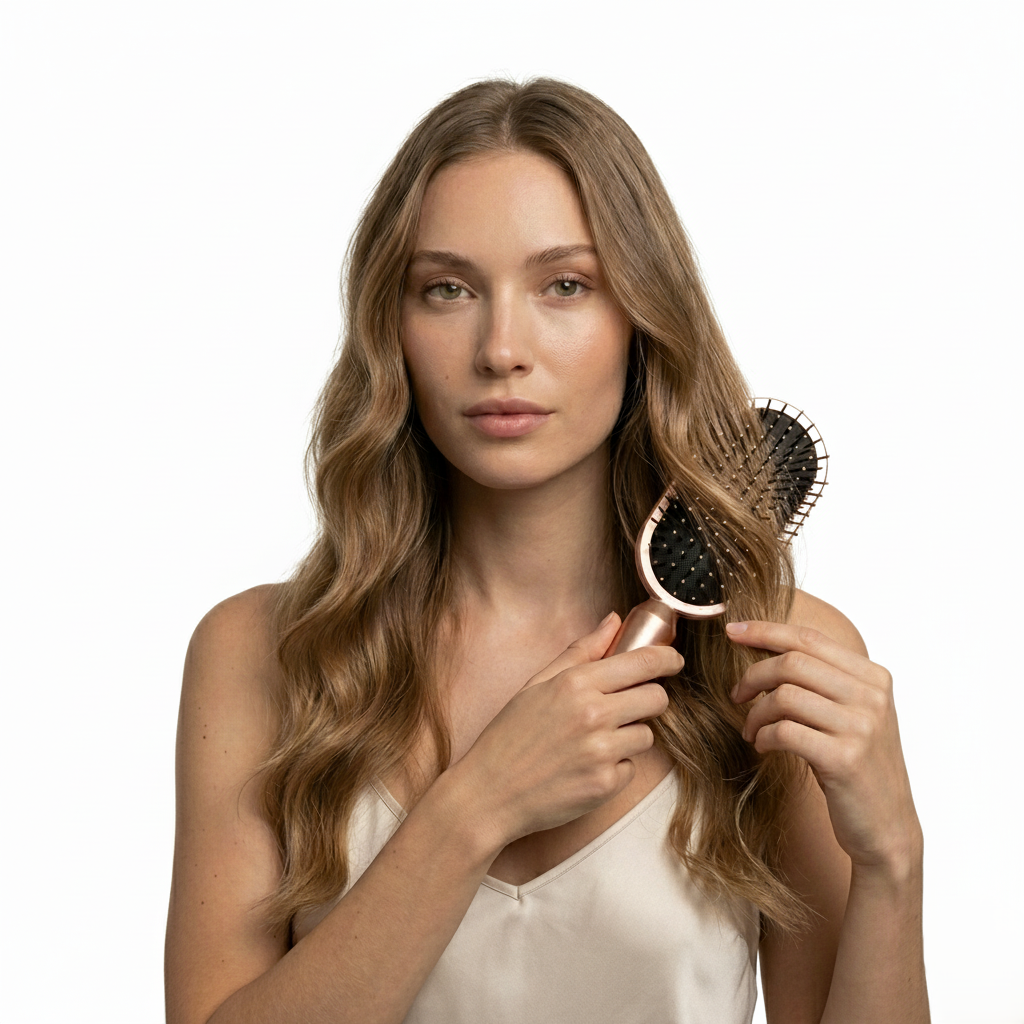 HÉLUNE Premium Rose Gold Hair Brush