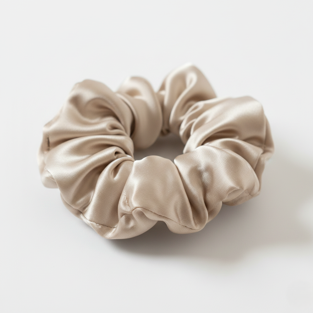 HÉLUNE Silk Scrunchie | Ivory Nude