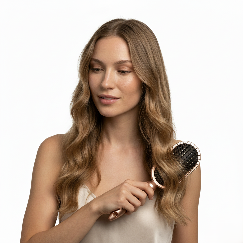 HÉLUNE Premium Rose Gold Hair Brush