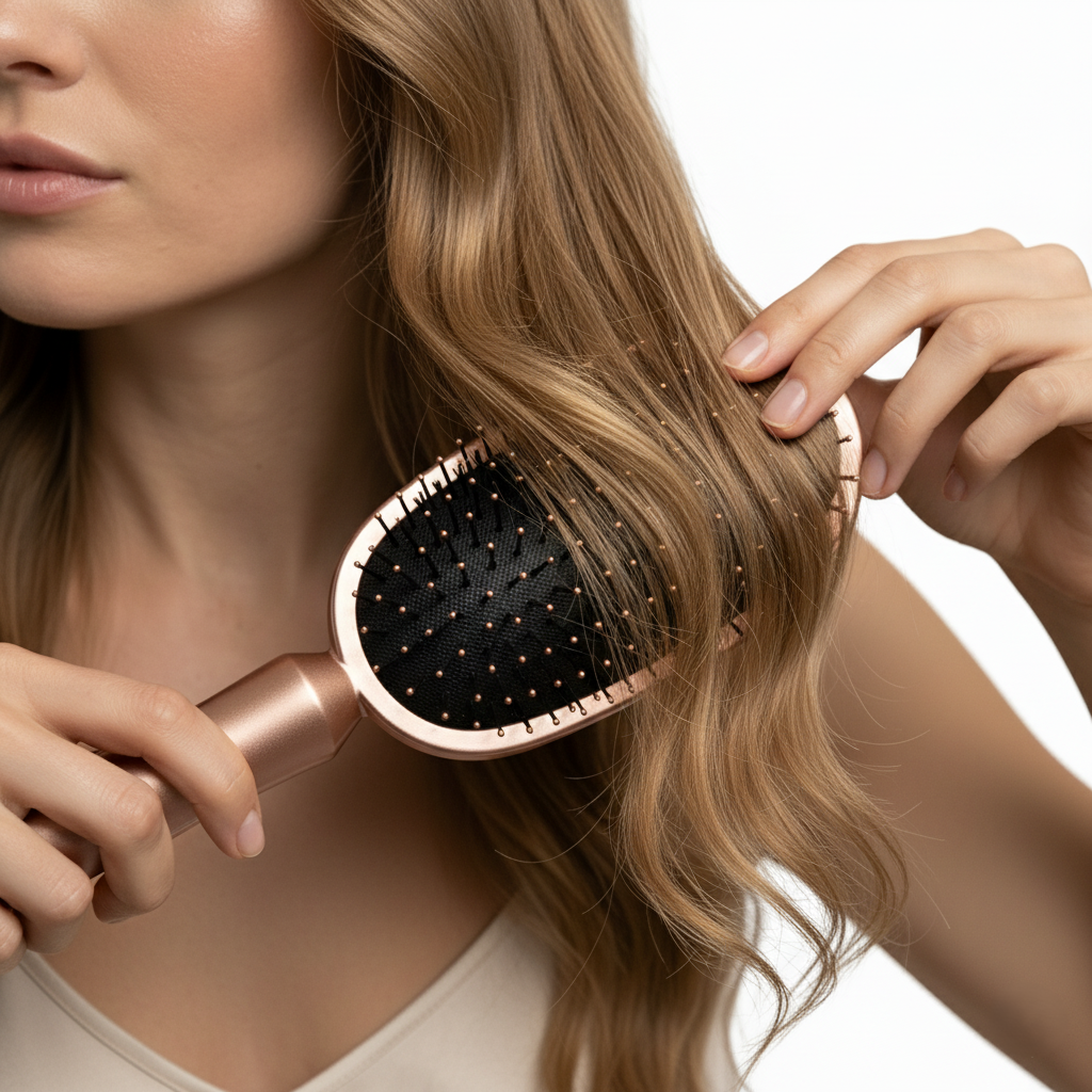 HÉLUNE Premium Rose Gold Hair Brush