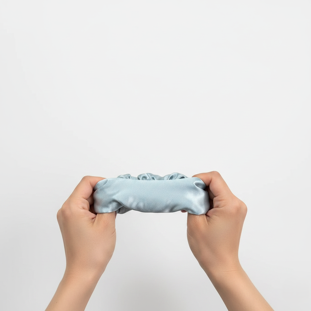 HÉLUNE Silk Scrunchie | Sky Breeze