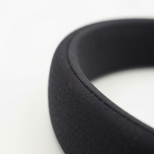 HÉLUNE Matte Black 1cm Thin Pure Silk Padded Headband, 15cm Minimal Quiet Luxury Hair Hoop For Makeup Skincare, 12 Solid Colors Collection