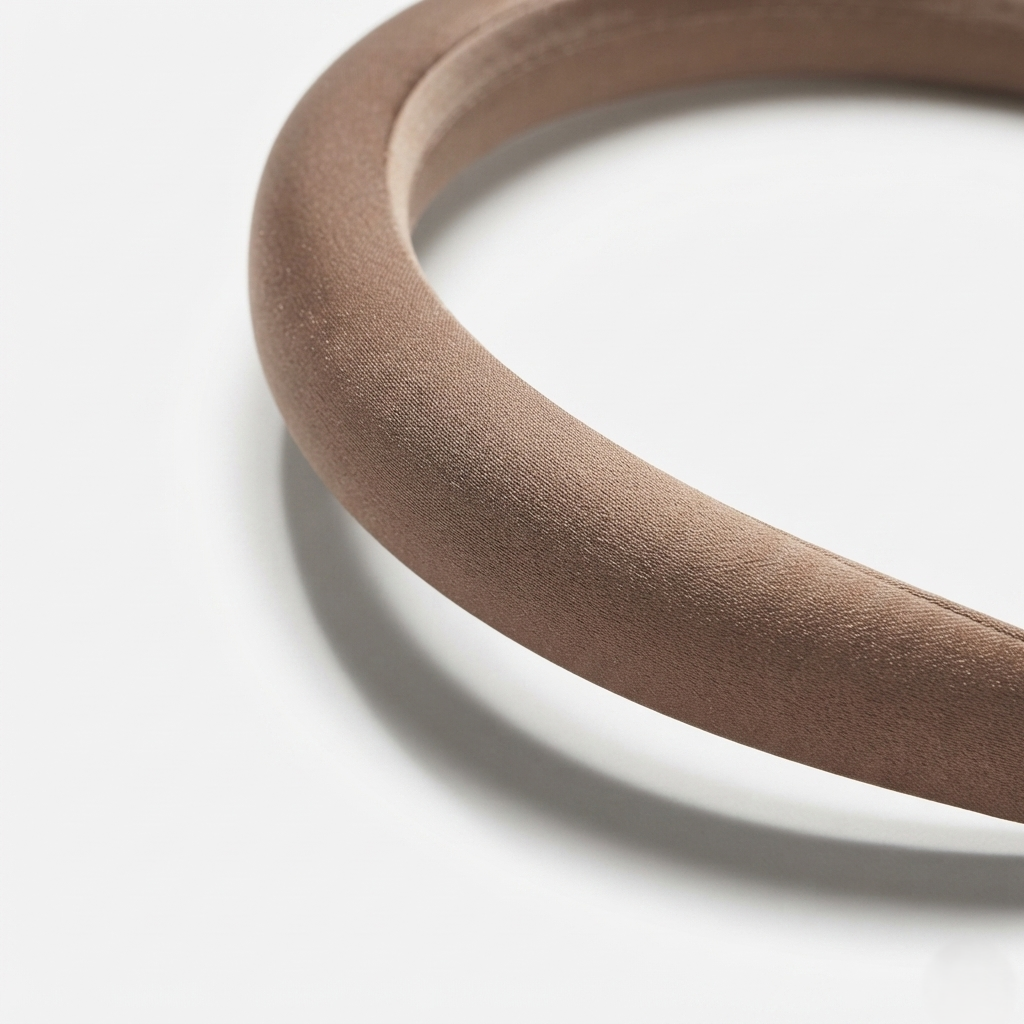 HÉLUNE Coffee 1cm Thin Pure Silk Padded Headband, 15cm Minimal Quiet Luxury Hair Hoop For Makeup Skincare, 12 Solid Colors Collection