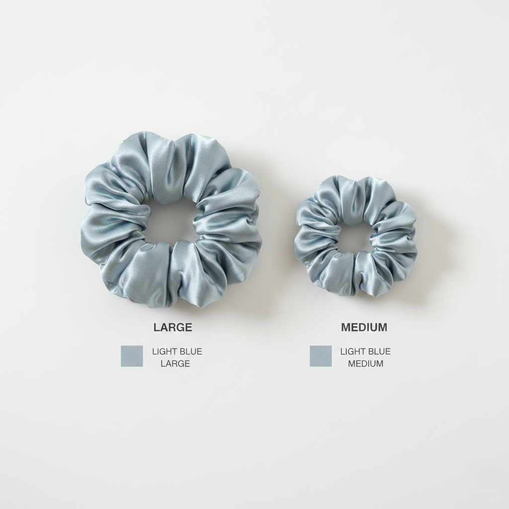 HÉLUNE Silk Scrunchie | Sky Breeze
