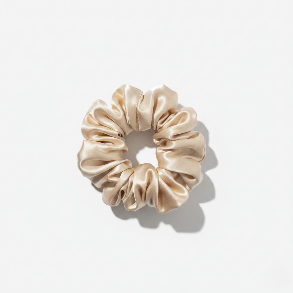 HÉLUNE Silk Scrunchie | Ivory Nude