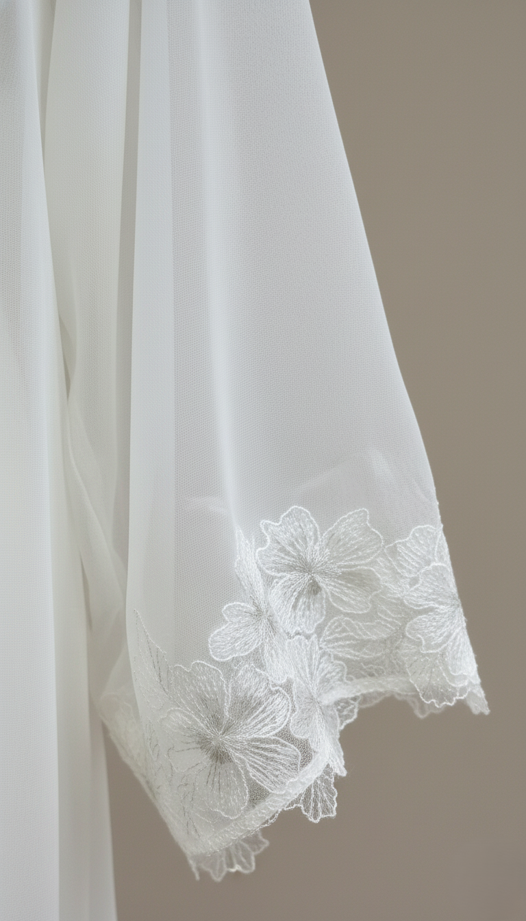 HÉLUNE Moonveil Lace Silk Maxi Nightgown | Ivory