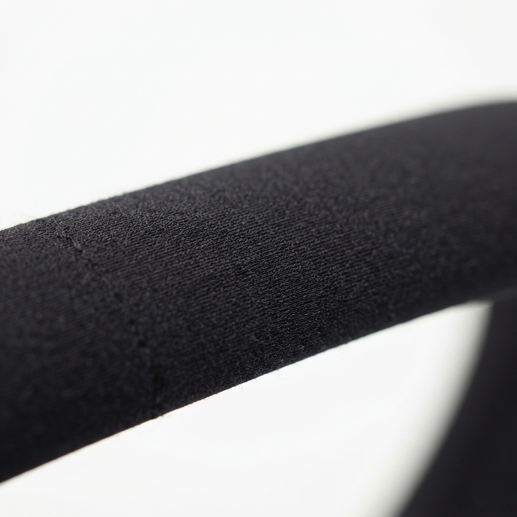 HÉLUNE Matte Black 1cm Thin Pure Silk Padded Headband, 15cm Minimal Quiet Luxury Hair Hoop For Makeup Skincare, 12 Solid Colors Collection
