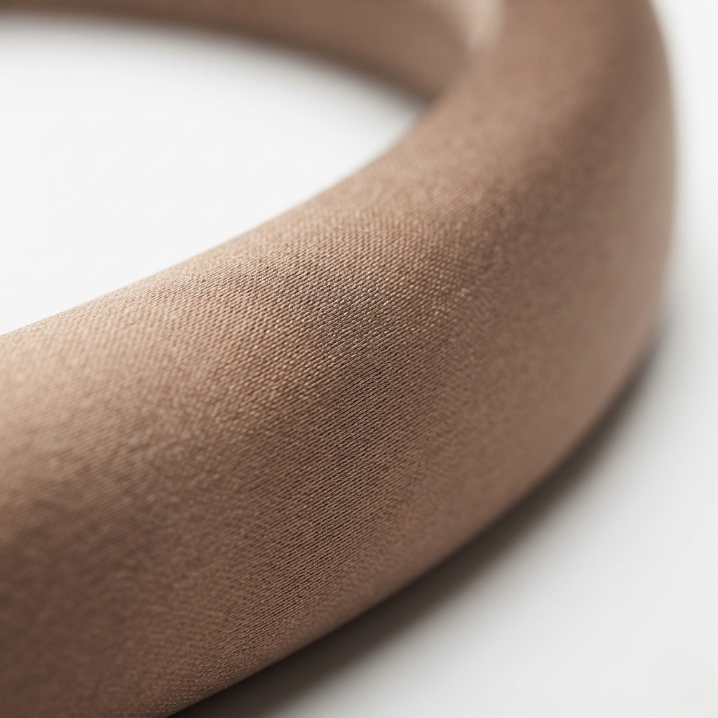 HÉLUNE Coffee 1cm Thin Pure Silk Padded Headband, 15cm Minimal Quiet Luxury Hair Hoop For Makeup Skincare, 12 Solid Colors Collection