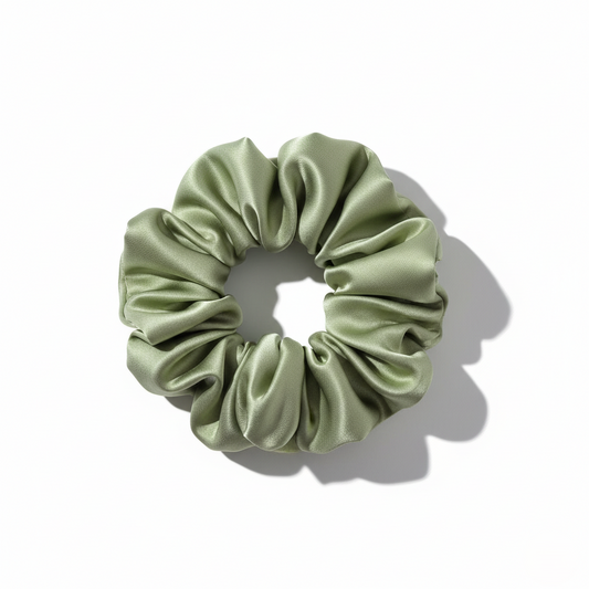 HÉLUNE Premium Silk Scrunchie Collection - Sage Mist