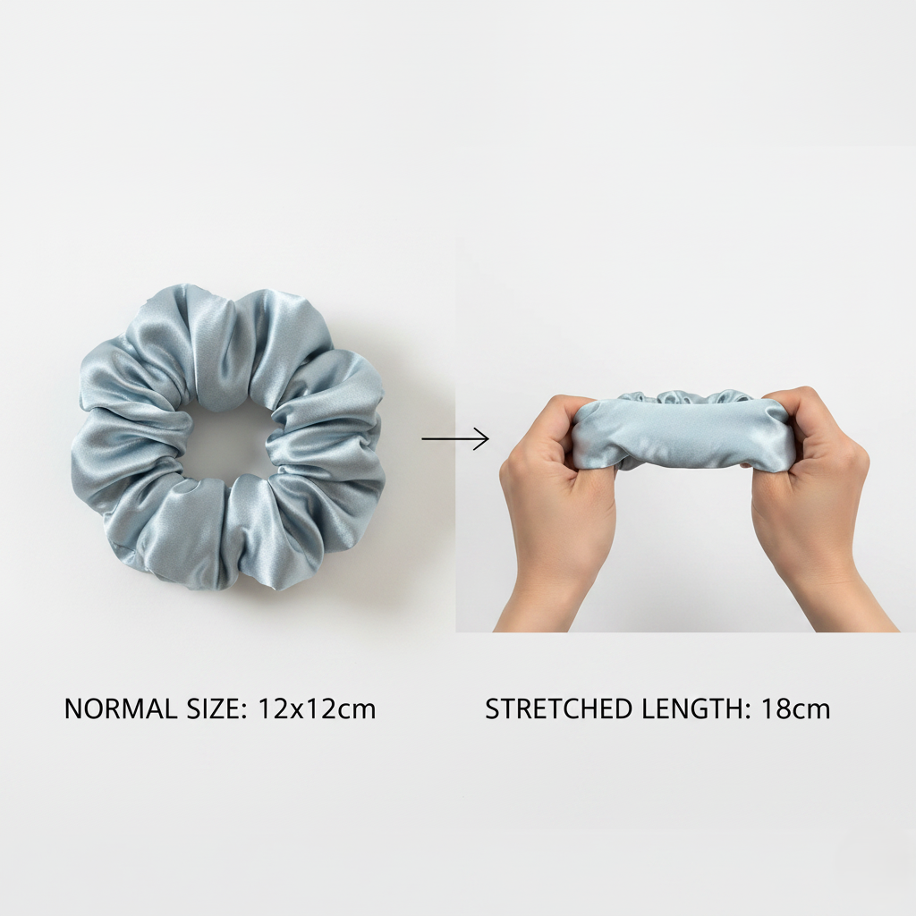 HÉLUNE Silk Scrunchie | Sky Breeze