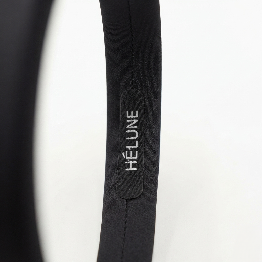 HÉLUNE Matte Black 1cm Thin Pure Silk Padded Headband, 15cm Minimal Quiet Luxury Hair Hoop For Makeup Skincare, 12 Solid Colors Collection
