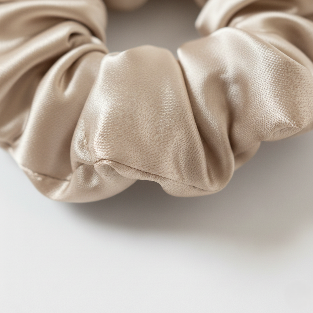 HÉLUNE Silk Scrunchie | Ivory Nude