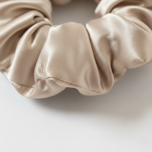 HÉLUNE Silk Scrunchie | Ivory Nude